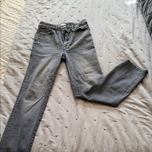 Good American Charcoal Straight Leg Jeans